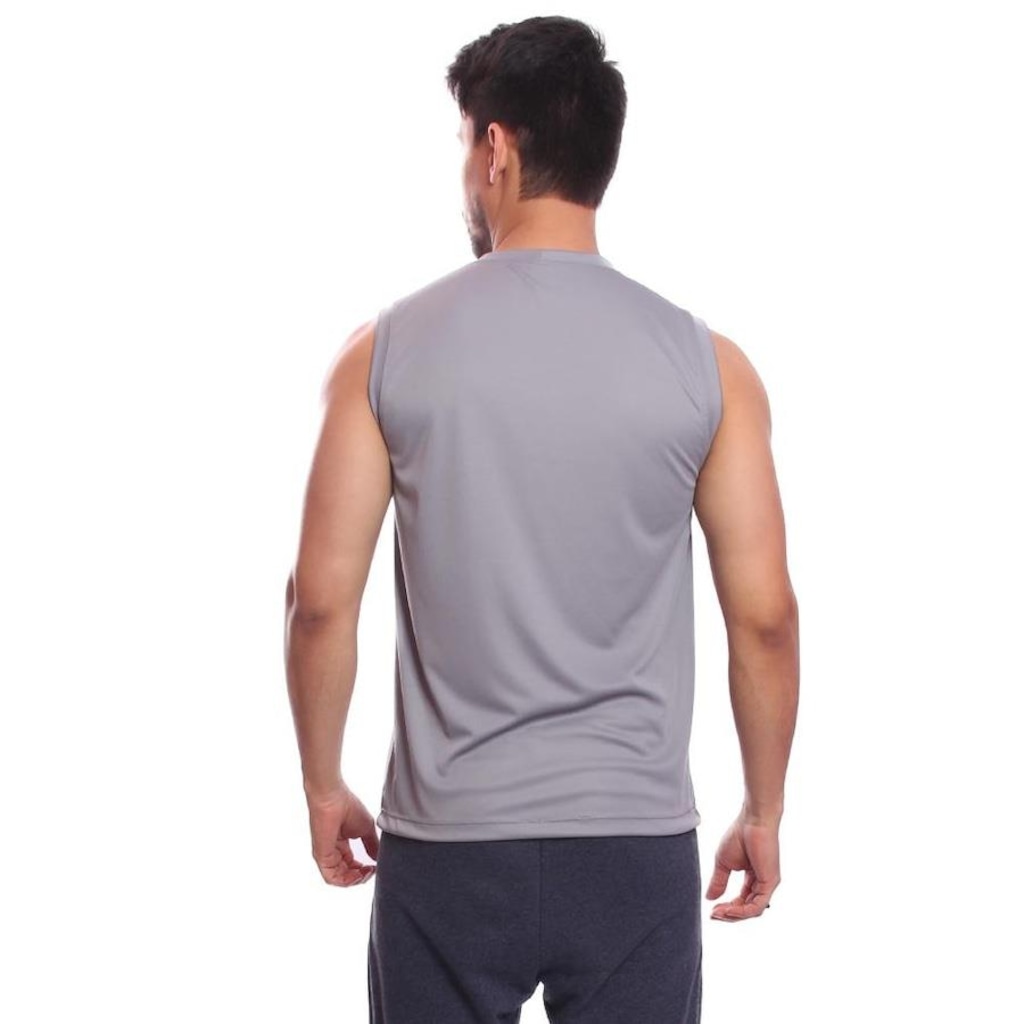 Imagem 5 do produto Kit Camisetas Regata Dellas Fit Lisa Básica Dry - Masculina - 3 Unidades