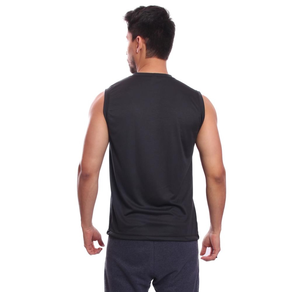 Imagem 5 do produto Kit Camisetas Regata Dellas Fit Lisa Básica Dry - Masculina - 2 Unidades