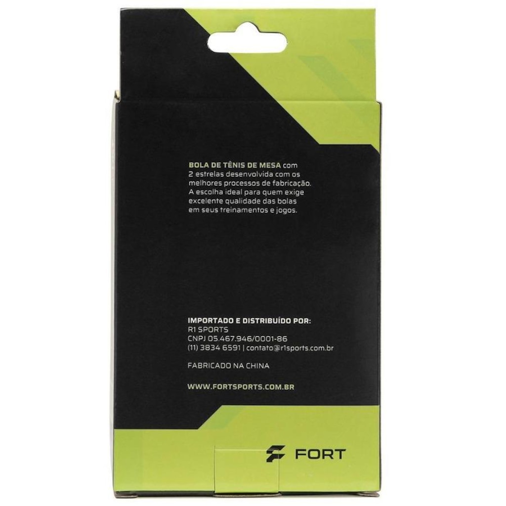 Imagem 3 do produto Bola de Tênis de Mesa Fort 2 Estrelas - Pack com 06 Bolas