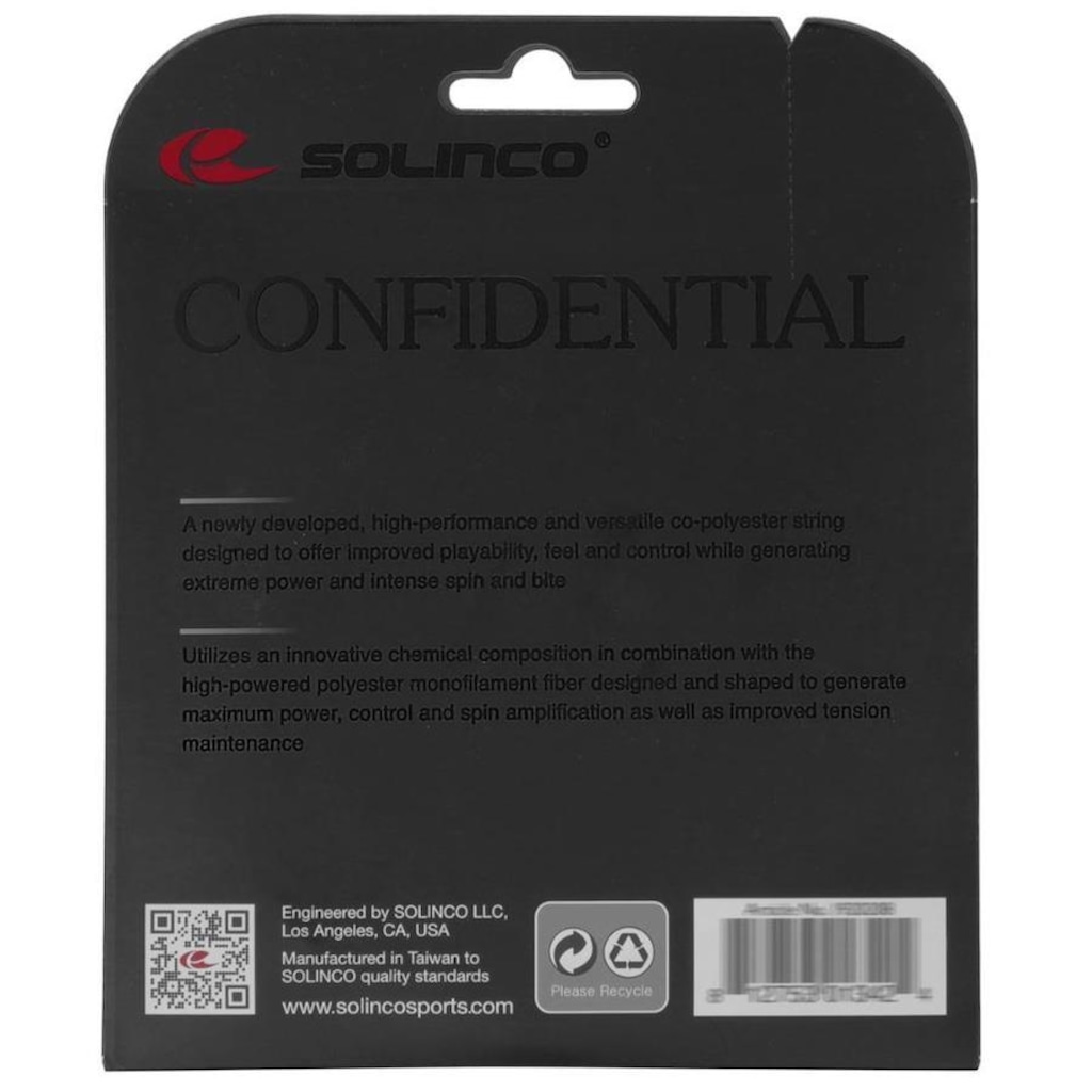 Imagem 3 do produto Corda Solinco Confidential 17L 1.20Mm Chumbo - Set Individual