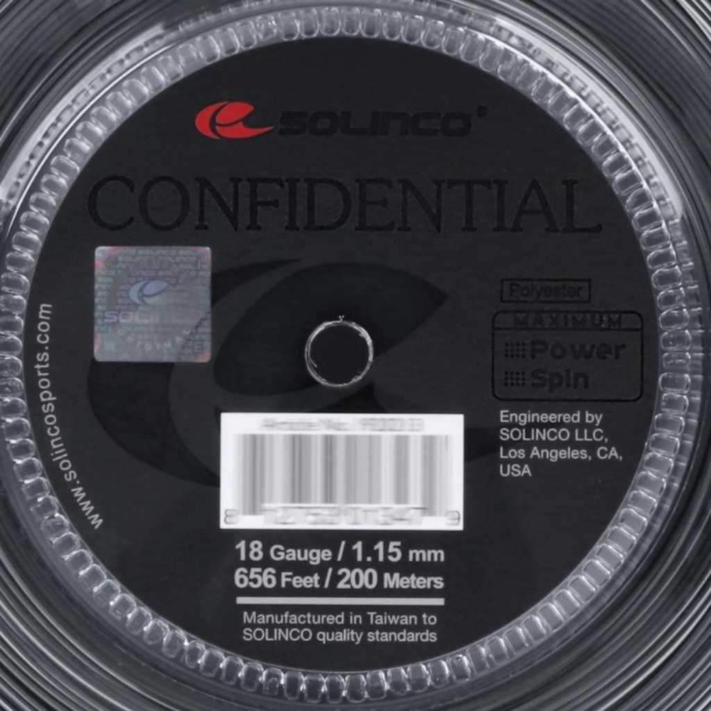 Imagem 2 do produto Corda Solinco Confidential 18L 1.15Mm Chumbo - Rolo com 200 Metros