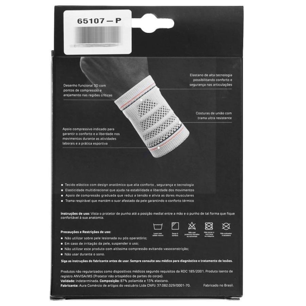 Imagem 3 do produto Munhequeira Punho N1 Sport Linha Fisio - 1 unidade