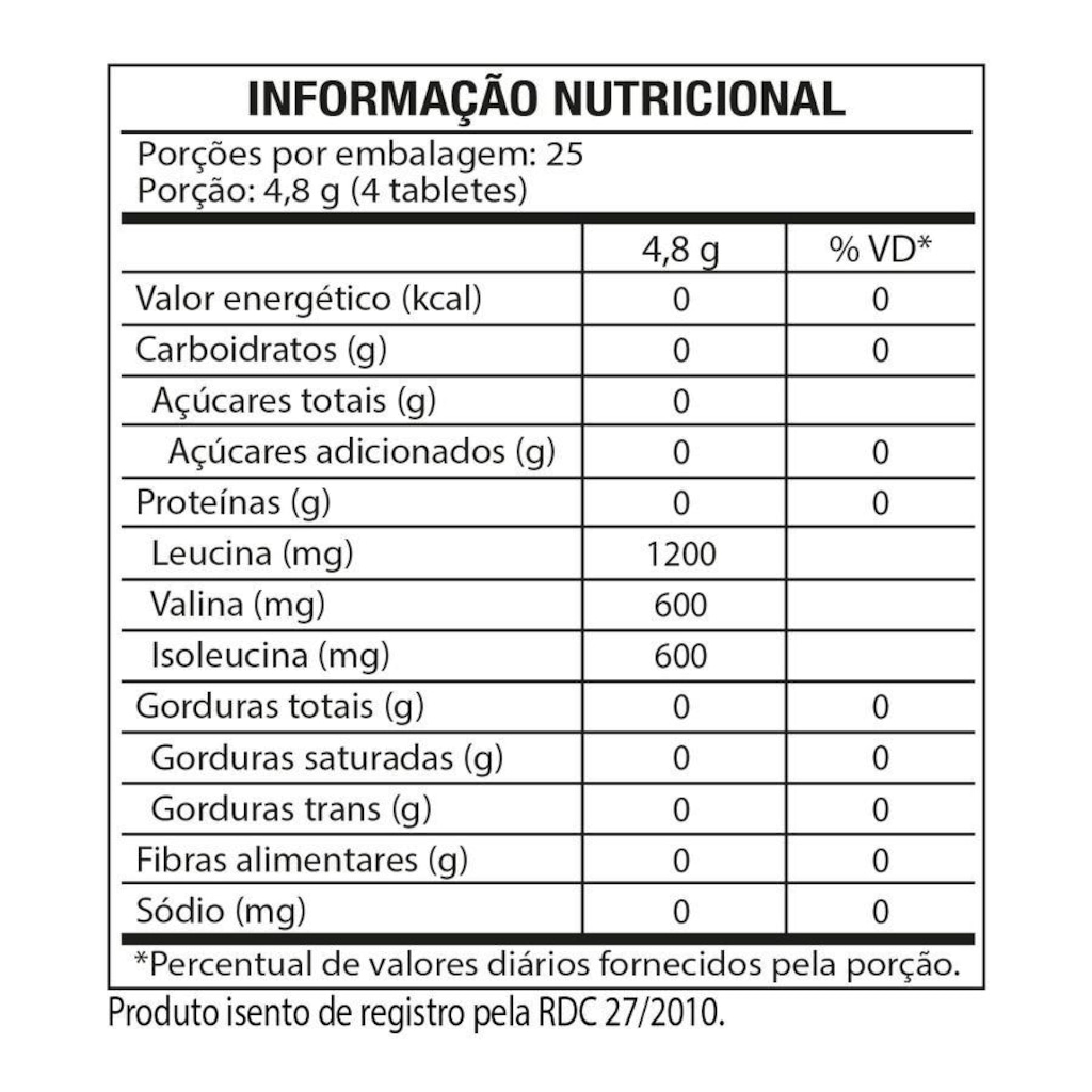 Imagem 2 do produto Bcaa 2400 Aminoácidos Black Skull Caveira Preta - 100 Tablets