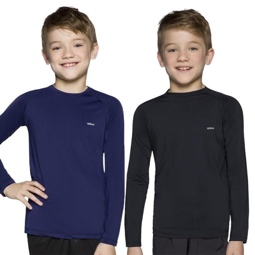 Imagem 2 do produto Kit de Camisas Térmicas Selene Proteção Uv50+ - 2 Unidades - Infantil