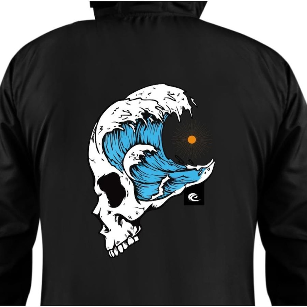 Imagem 3 do produto Jaqueta Corta Vento Estampada Skull Surfing Wss Masculino com Capuz