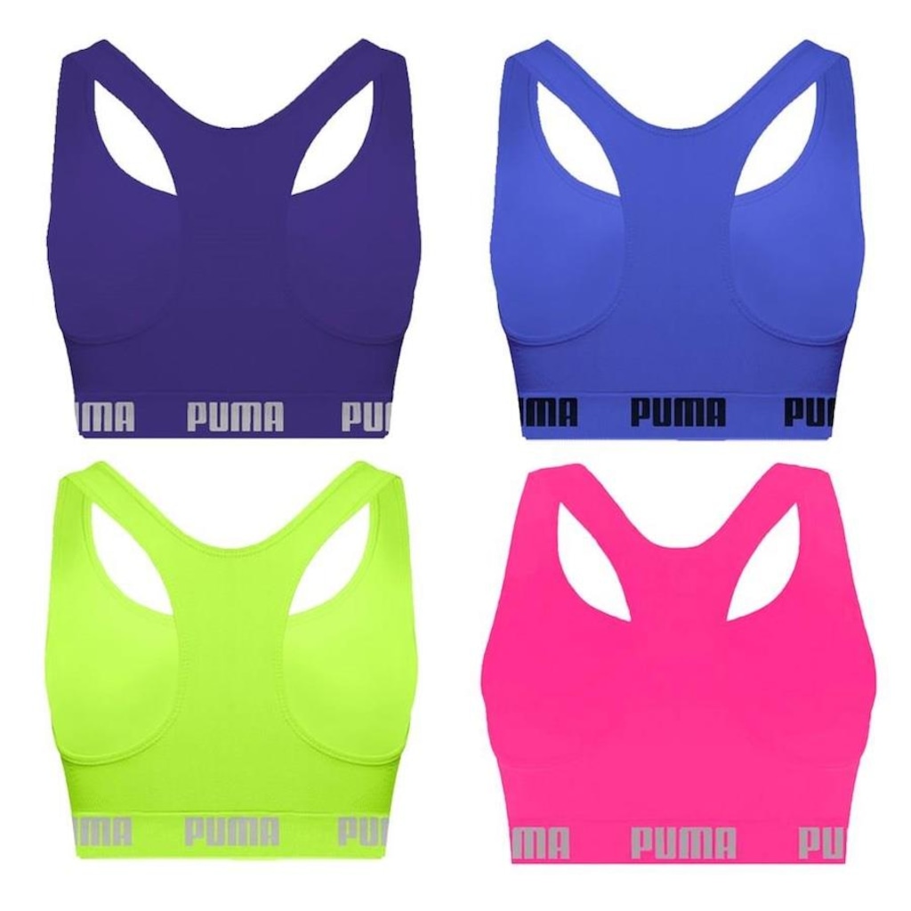 Imagem 2 do produto Kit Tops Puma Nadador sem Costura - 4 Unidades - Feminino
