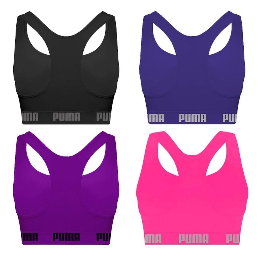 Imagem 2 do produto Kit Tops Puma Nadador sem Costura - 4 Unidades - Feminino
