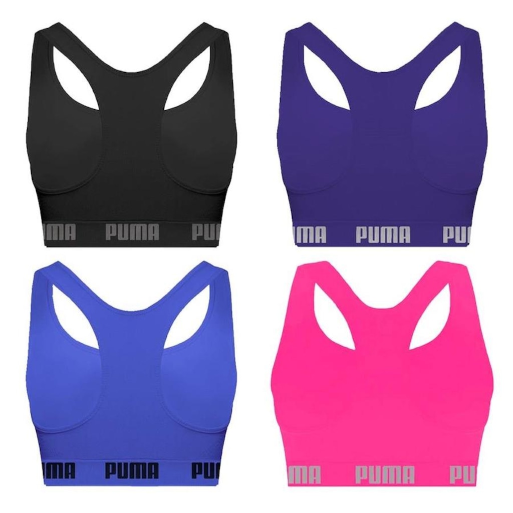 Imagem 2 do produto Kit Tops Puma Nadador sem Costura - 4 Unidades - Feminino