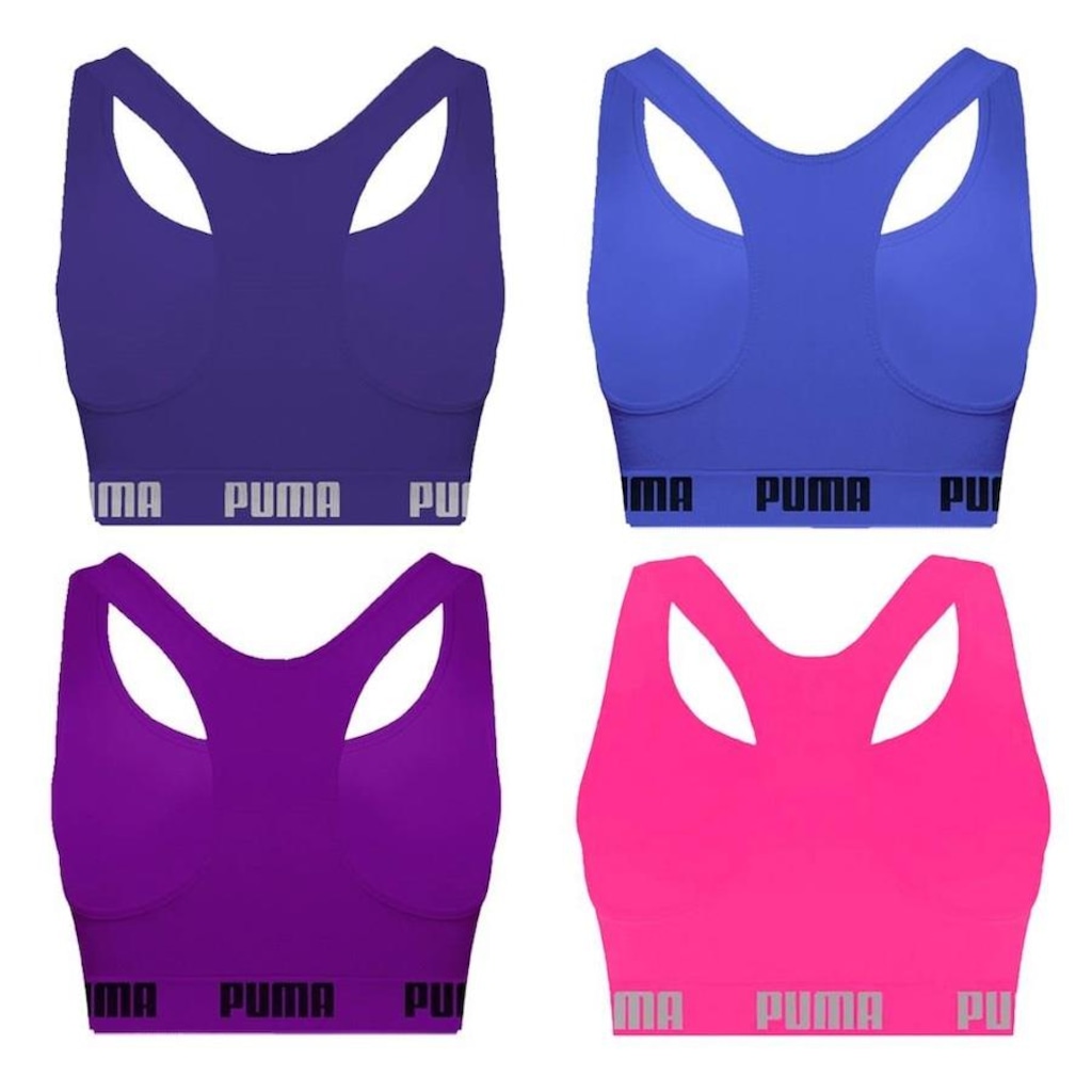 Imagem 2 do produto Kit Tops Puma Nadador sem Costura - 4 Unidades - Feminino