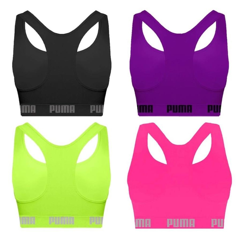 Imagem 2 do produto Kit Tops Puma Nadador sem Costura - 4 Unidades - Feminino