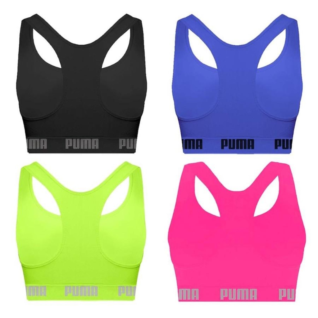 Imagem 2 do produto Kit Tops Puma Nadador sem Costura - 4 Unidades - Feminino