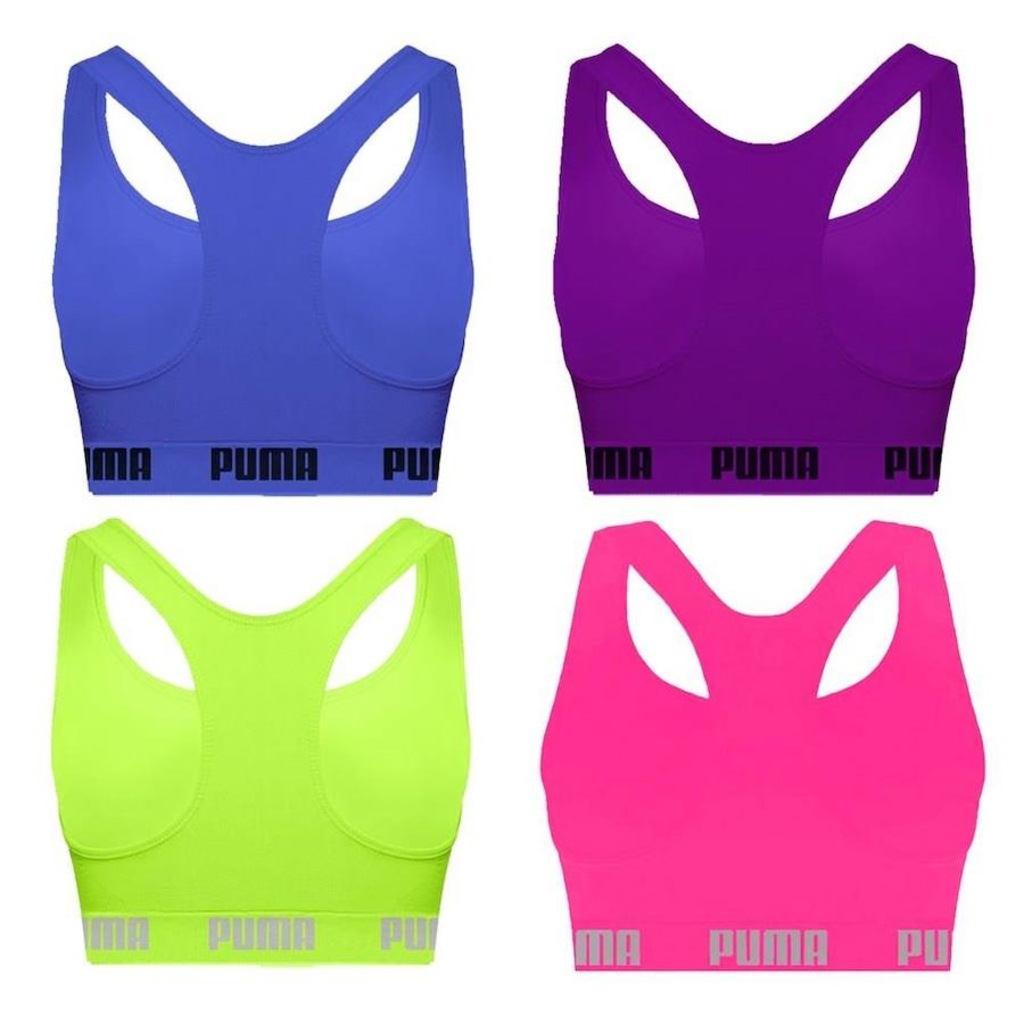 Imagem 2 do produto Kit Tops Puma Nadador sem Costura - 4 Unidades - Feminino