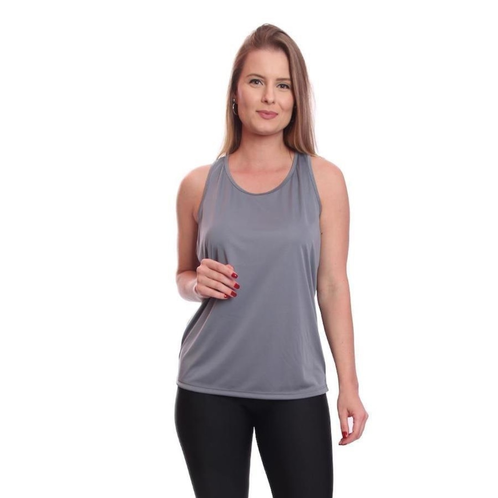 Imagem 2 do produto Kit Camisetas Regata Nadador Dellas Fit Dry - Feminina - 5 Unidades