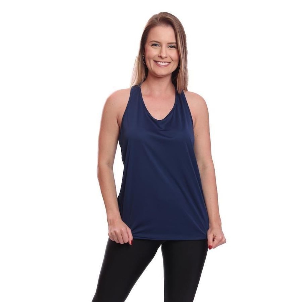 Imagem 4 do produto Kit Camisetas Regata Dellas Fit Dry Nadador - Feminina - 2 unidades