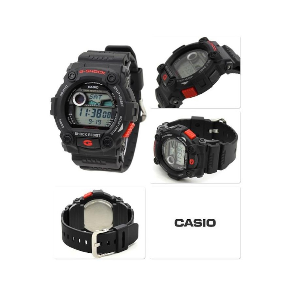 Imagem 3 do produto Relógio G-Shock Sports Tábua de Maré G-7900-1DR *G Rescue Preto - G-Shock G-7900 G Rescue