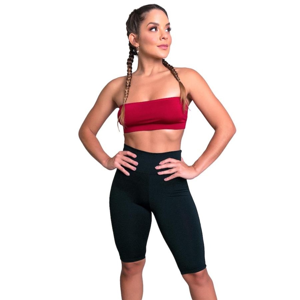 Imagem 2 do produto Bermuda de Ciclista Mvb Modas Suplex Cintura Alta Fitness - Feminina