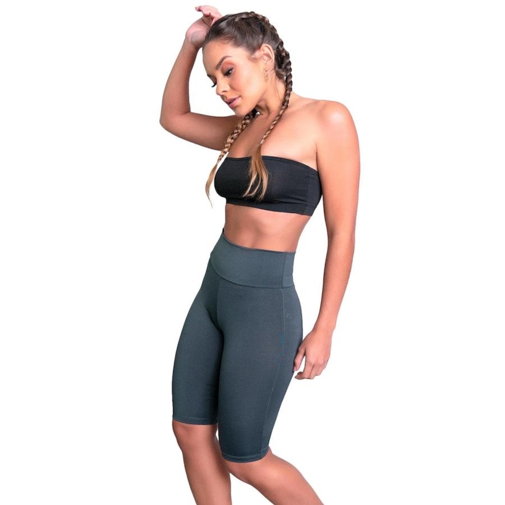 Imagem 2 do produto Bermuda de Ciclista Mvb Modas Suplex Cintura Alta Fitness - Feminina