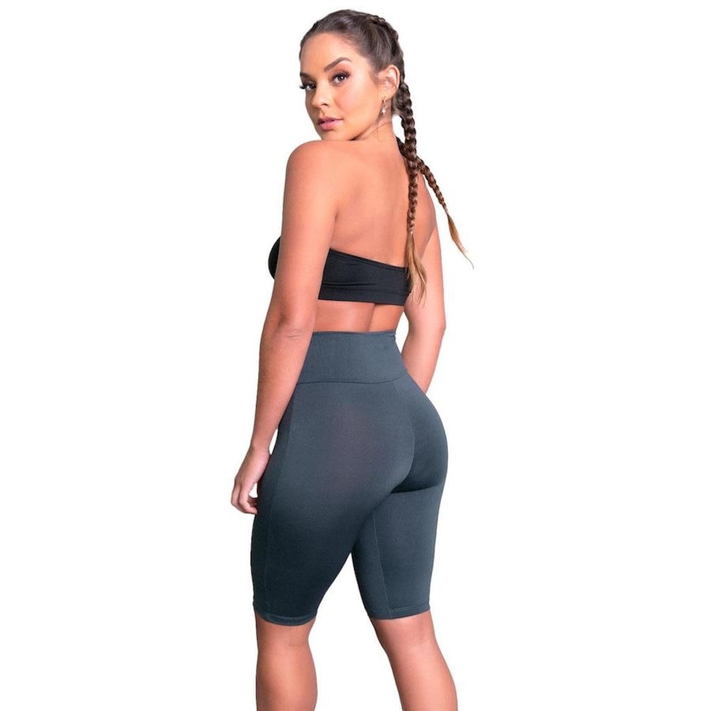 Imagem 3 do produto Bermuda de Ciclista Mvb Modas Suplex Cintura Alta Fitness - Feminina