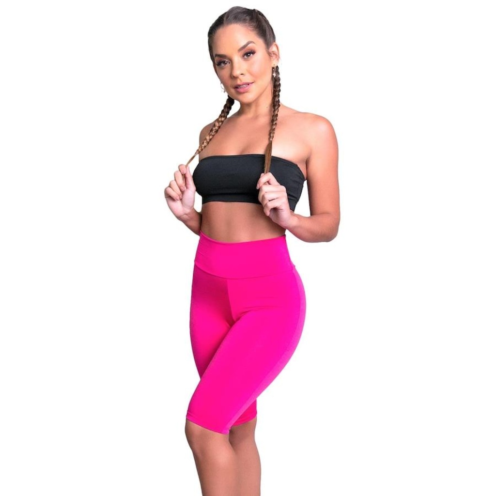 Imagem 2 do produto Bermuda de Ciclista Mvb Modas Suplex Cintura Alta Fitness - Feminina