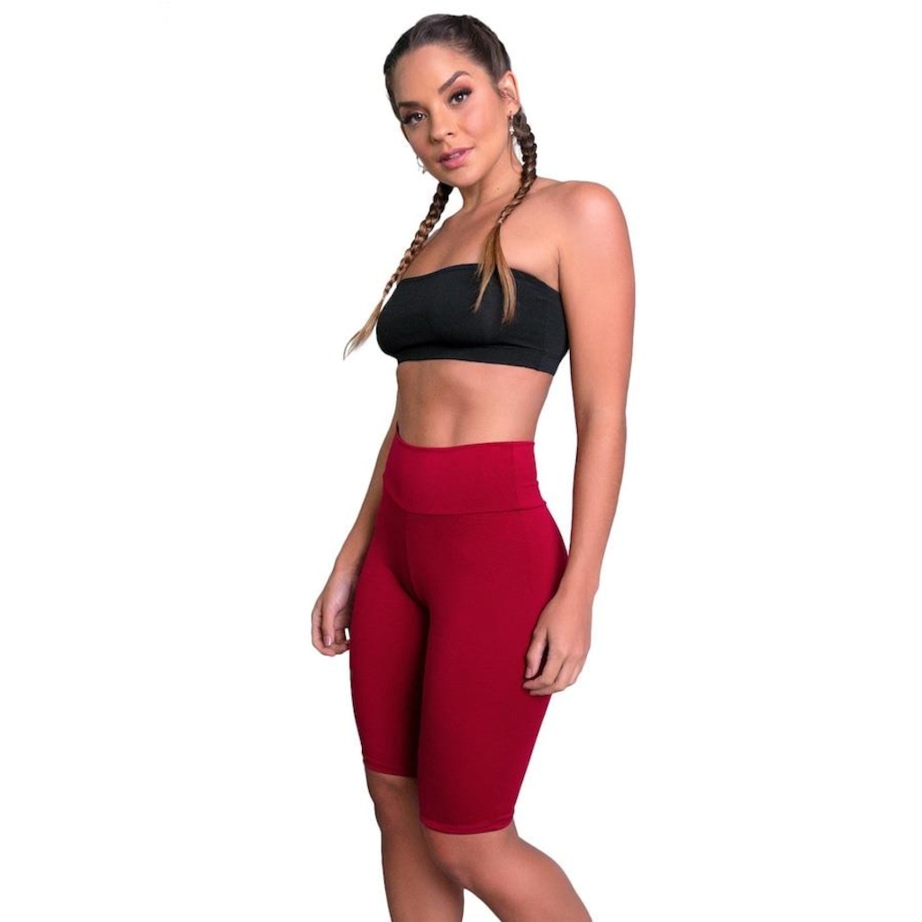 Imagem 2 do produto Bermuda de Ciclista Mvb Modas Suplex Cintura Alta Fitness - Feminina
