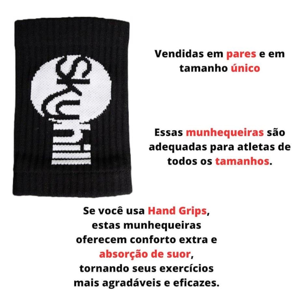 Imagem 3 do produto Munhequeira Skyhill Canelada Crossfit Training - Adulto