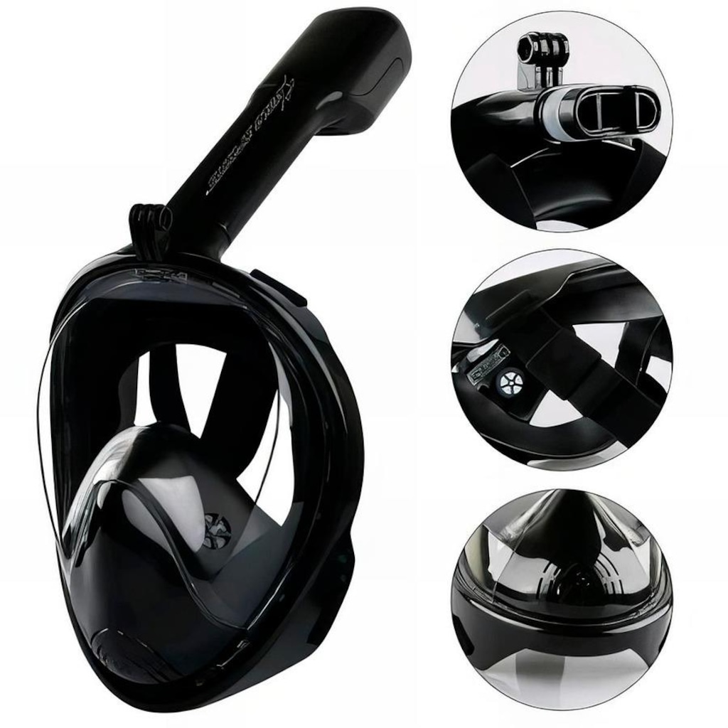 Imagem 4 do produto Máscara de Mergulho Gold Sports Full Face com Snorkel - Adulto