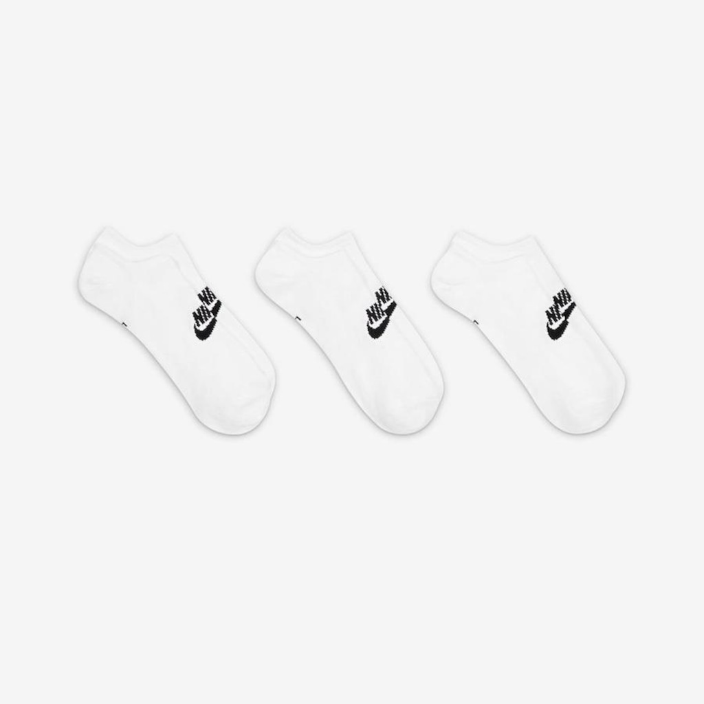 Imagem 3 do produto Kit de Meias Soquetes Nike Sportswear Everyday Essentials - 3 Pares - Adulto