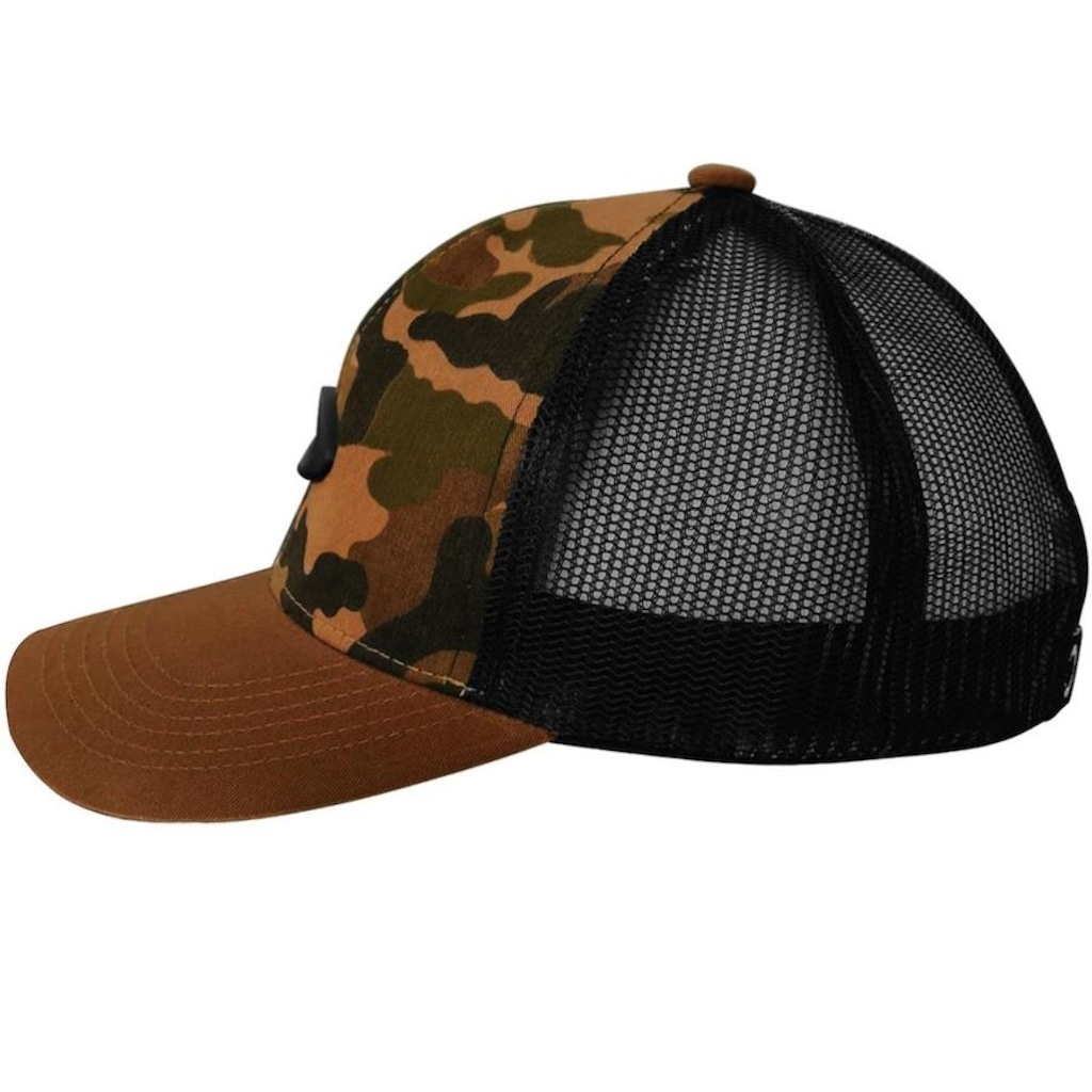Imagem 3 do produto Boné Aba Curva Oakley Metal Ellipse Camo Trucker Hat Almond - Snapback - Adulto