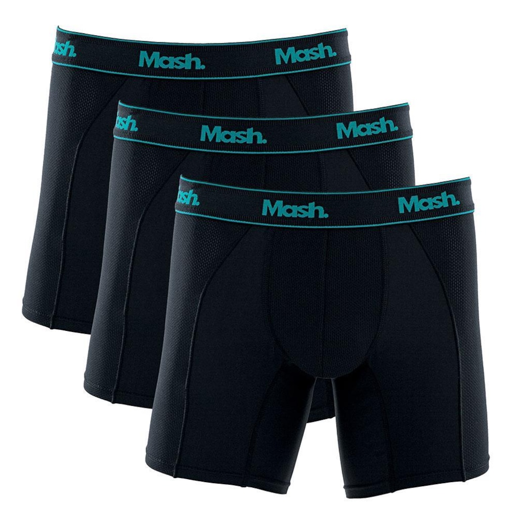 Imagem 2 do produto Kit de Cueca Boxer Mash Microfibra Active - 3 unidades - Adulto