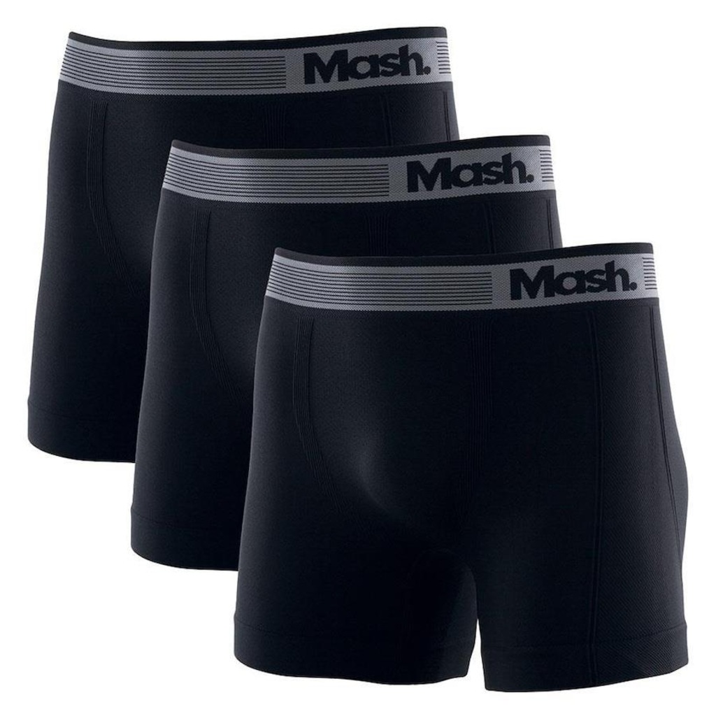 Imagem 3 do produto Kit Cuecas Boxer Mash Microfibra sem Costura 710.01 - Adulto - 3 unidades