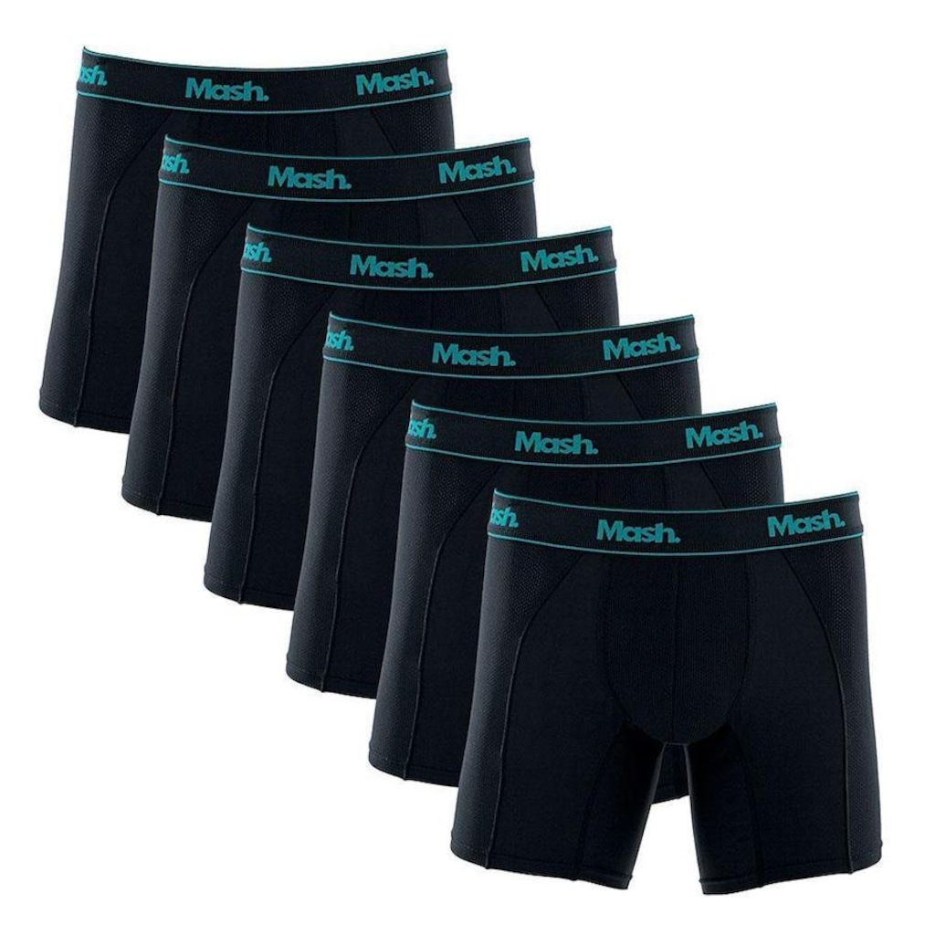 Imagem 2 do produto Kit Cuecas Boxer Mash Microfibra Active 140.09 - Adulto - 6 unidades