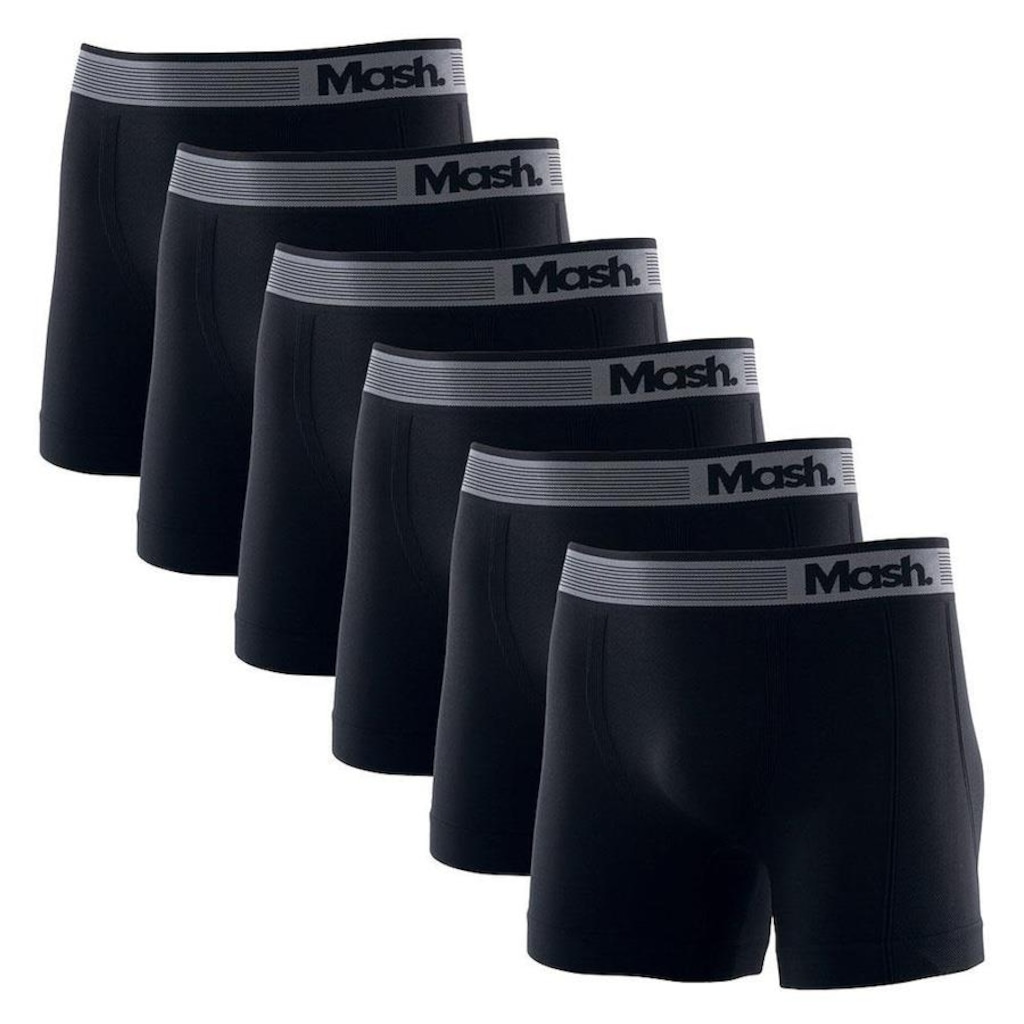 Imagem 3 do produto Kit Cuecas Boxer Mash Microfibra sem Costura 710.01 - Adulto - 6 unidades