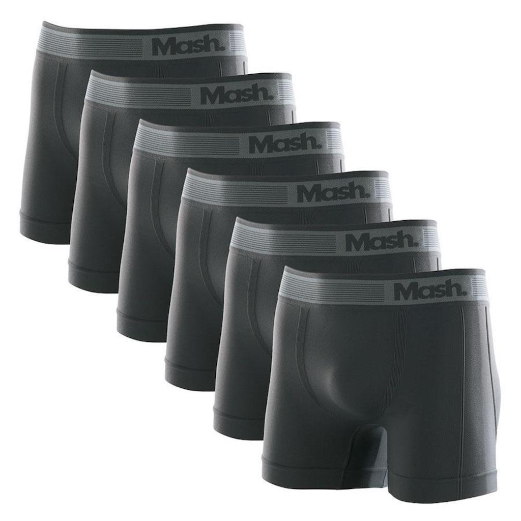 Imagem 3 do produto Kit Cuecas Boxer Mash Microfibra sem Costura 710.01 - Adulto - 6 unidades