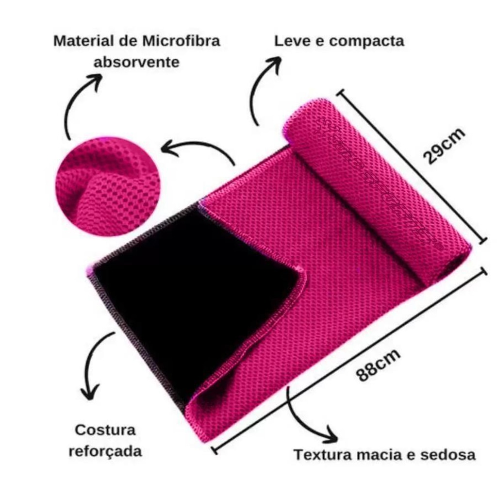 Imagem 3 do produto Toalha Gold Sports Microfibra Ultra II Refrescante Cool - 88X29 cms