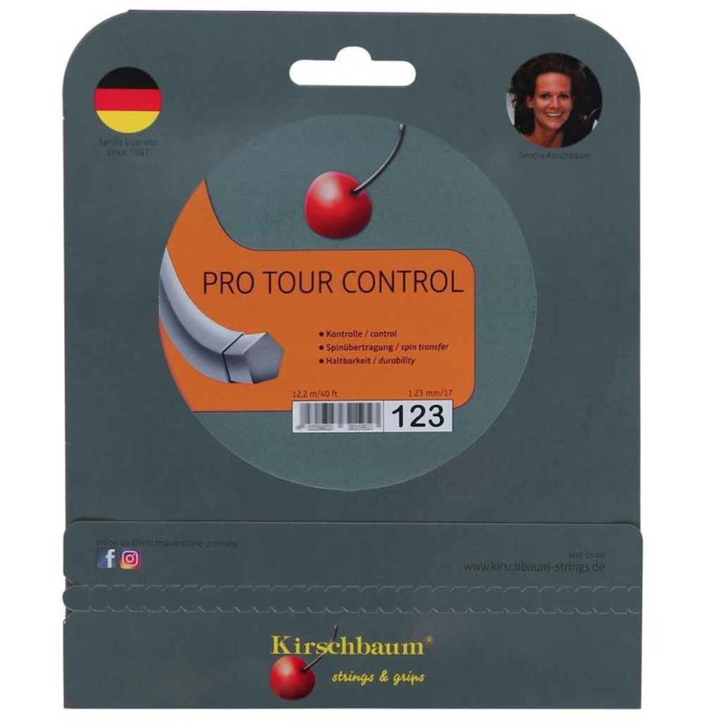 Imagem 3 do produto Corda para Raquete de Tênis Kirschbaum Pro Tour Control 17L 1.23mm Set Individual