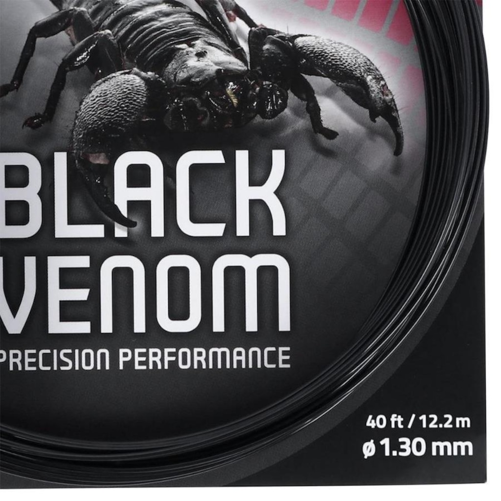 Imagem 2 do produto Corda para Raquete de Tênis Polyfibre Black Venom 16L 1.30mm - Set Individual