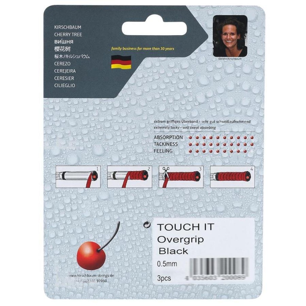 Imagem 3 do produto Kit Overgrip Kirschbaum Touch It - 03 Unidades