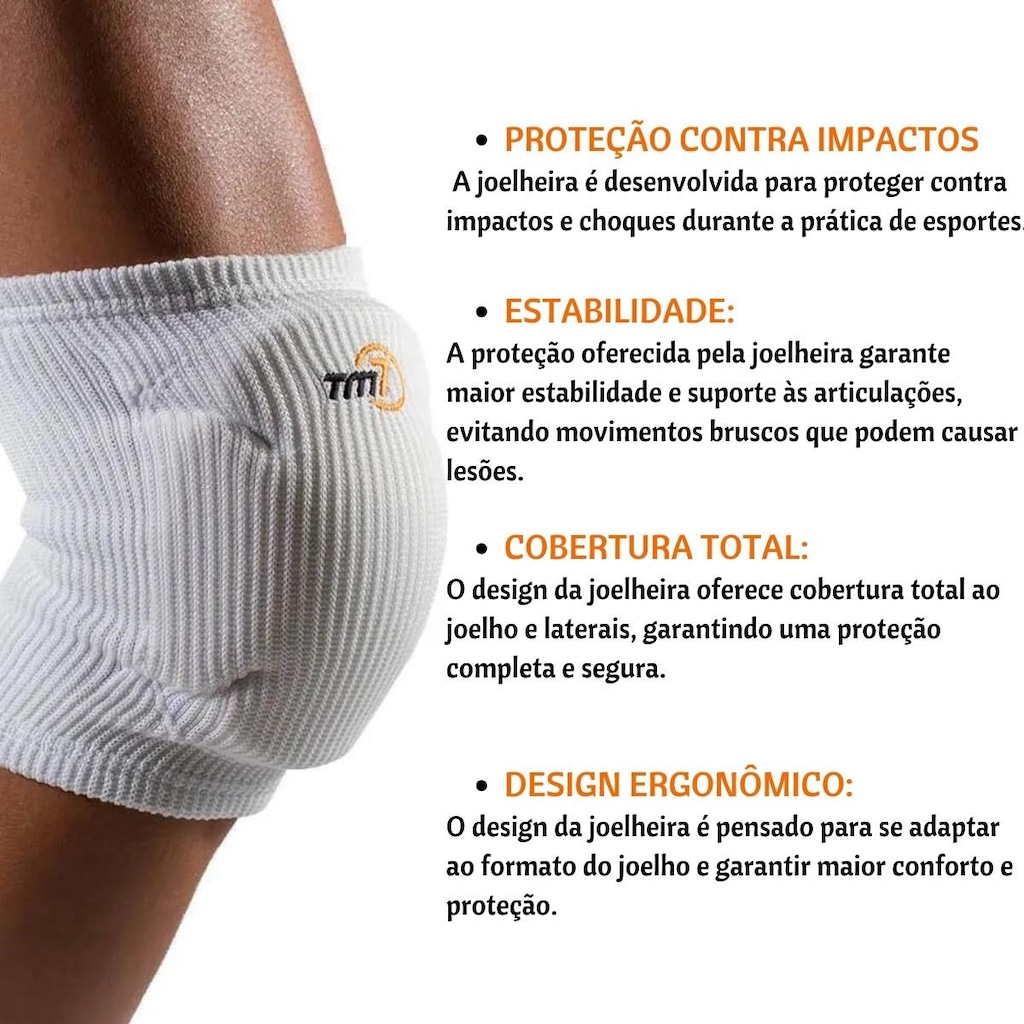Imagem 3 do produto Kit Manguito + Joelheira Tm7 + Tornozeleira Provolley Proteção Volei - Adulto