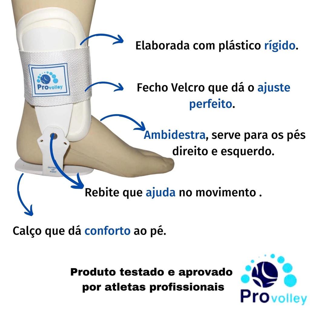 Imagem 4 do produto Kit Manguito + Joelheira Tm7 + Tornozeleira Provolley Proteção Volei - Adulto