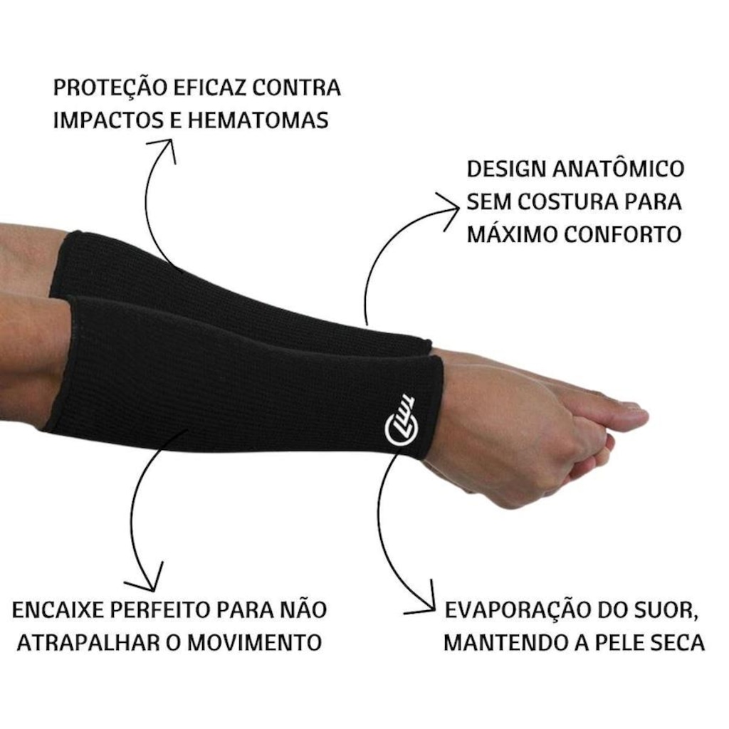Imagem 2 do produto Kit Manguito + Joelheira Tm7 + Tornozeleira Provolley Proteção Volei - Adulto