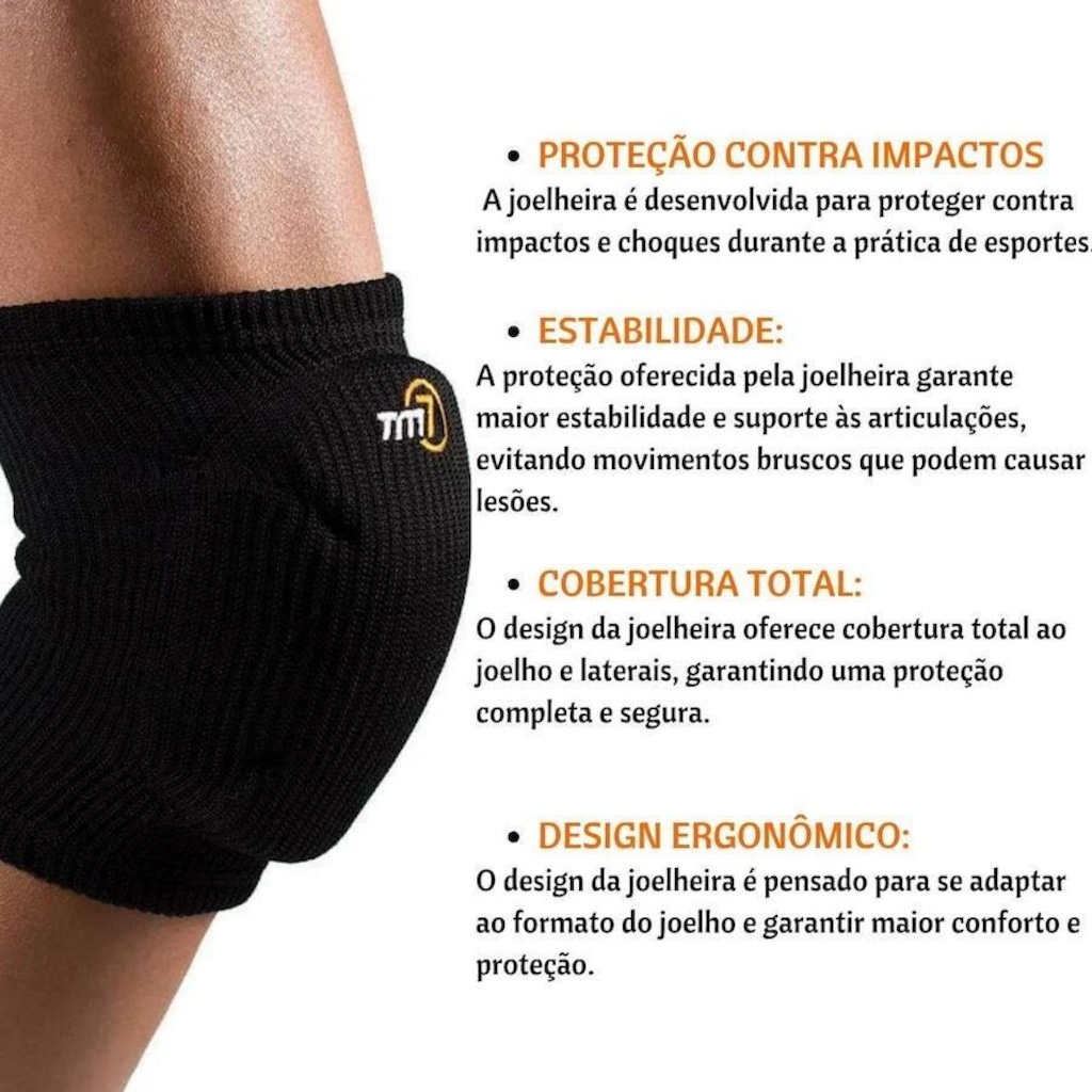Imagem 3 do produto Kit Manguito + Joelheira Tm7 + Tornozeleira Provolley Proteção Volei - Adulto