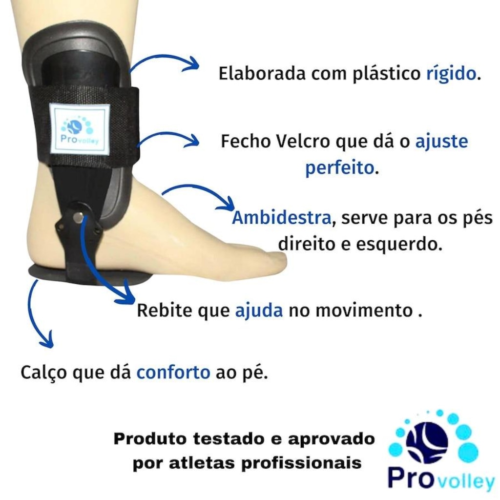 Imagem 4 do produto Kit Manguito + Joelheira Tm7 + Tornozeleira Provolley Proteção Volei - Adulto