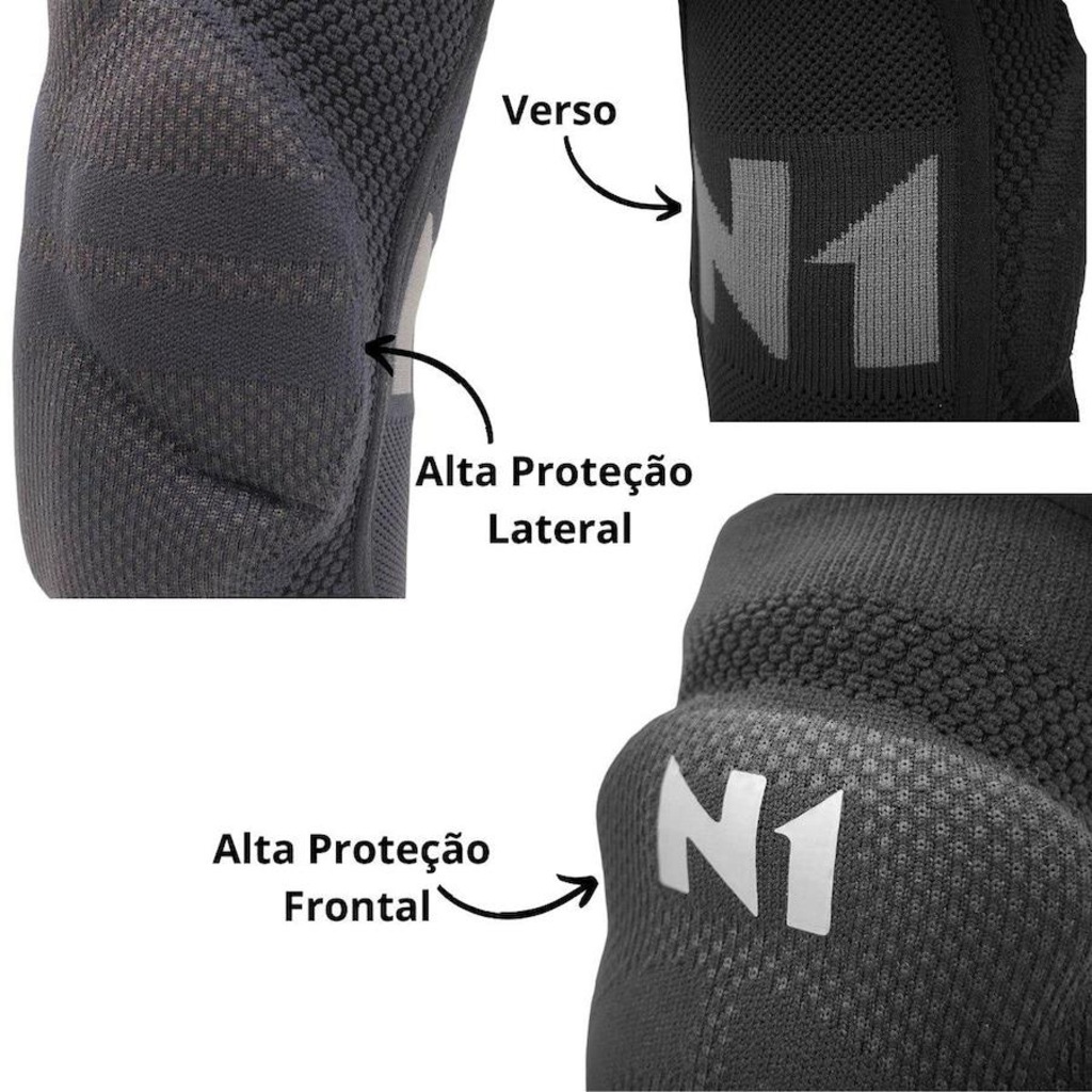 Imagem 3 do produto Kit Joelheira Volêi N1 Sport + Protetor Antebraço Manguito - Adulto