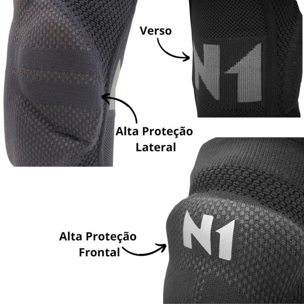 Imagem 3 do produto Kit Proteção Manguito + Joelheira N1 Sport Tornozeleira Provolley Volei