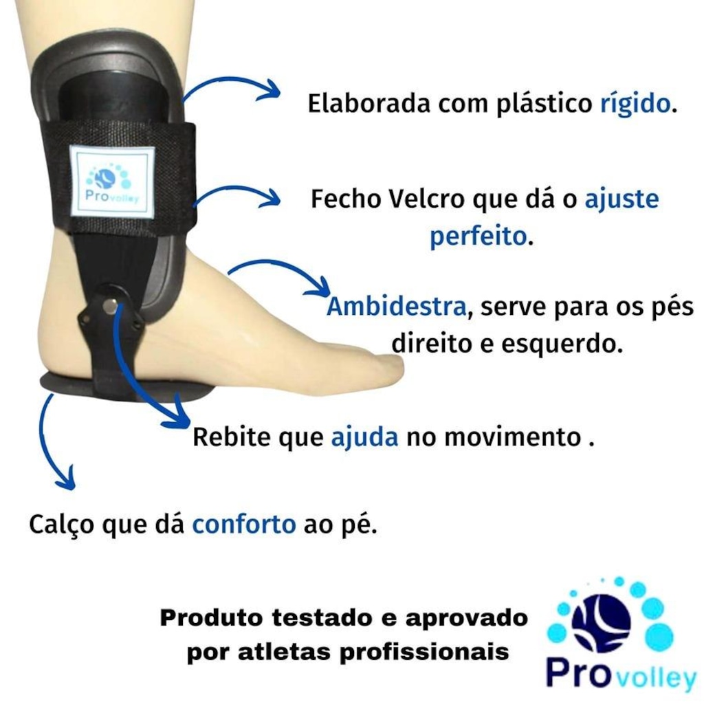Imagem 5 do produto Kit Proteção Manguito + Joelheira N1 Sport Tornozeleira Provolley Volei