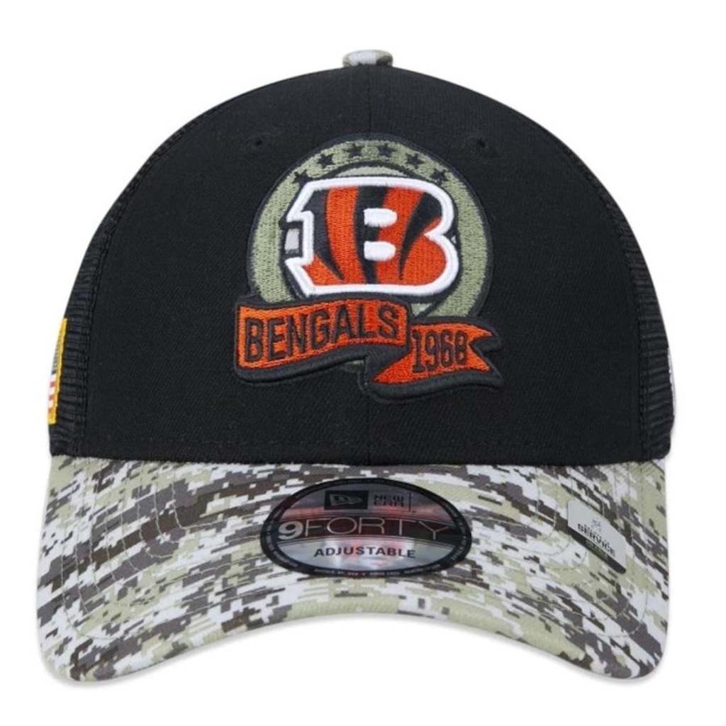 Imagem 3 do produto Boné Aba Curva New Era 940 Cincinnati Bengals Salute To Service 2022 - Snapback - Adulto