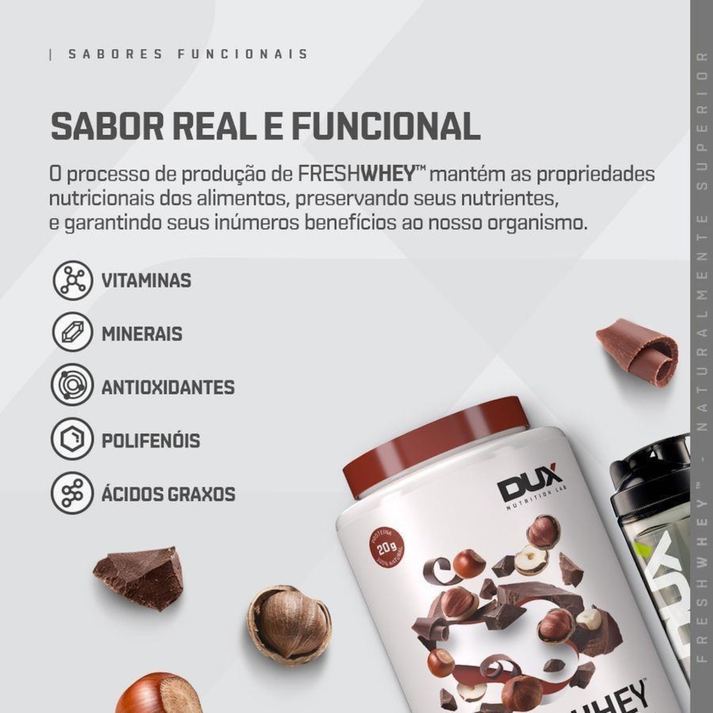 Imagem 4 do produto Freshwhey Dux Nutrition - Chocolate e Avelã - 450g