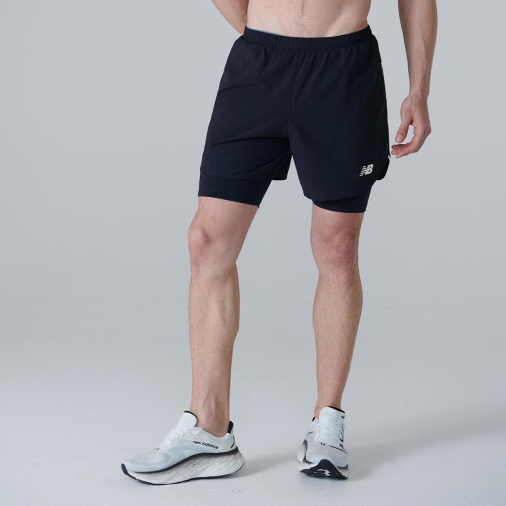 Imagem 2 do produto Bermuda New Balance Q Speed 2 em 1 - Masculina