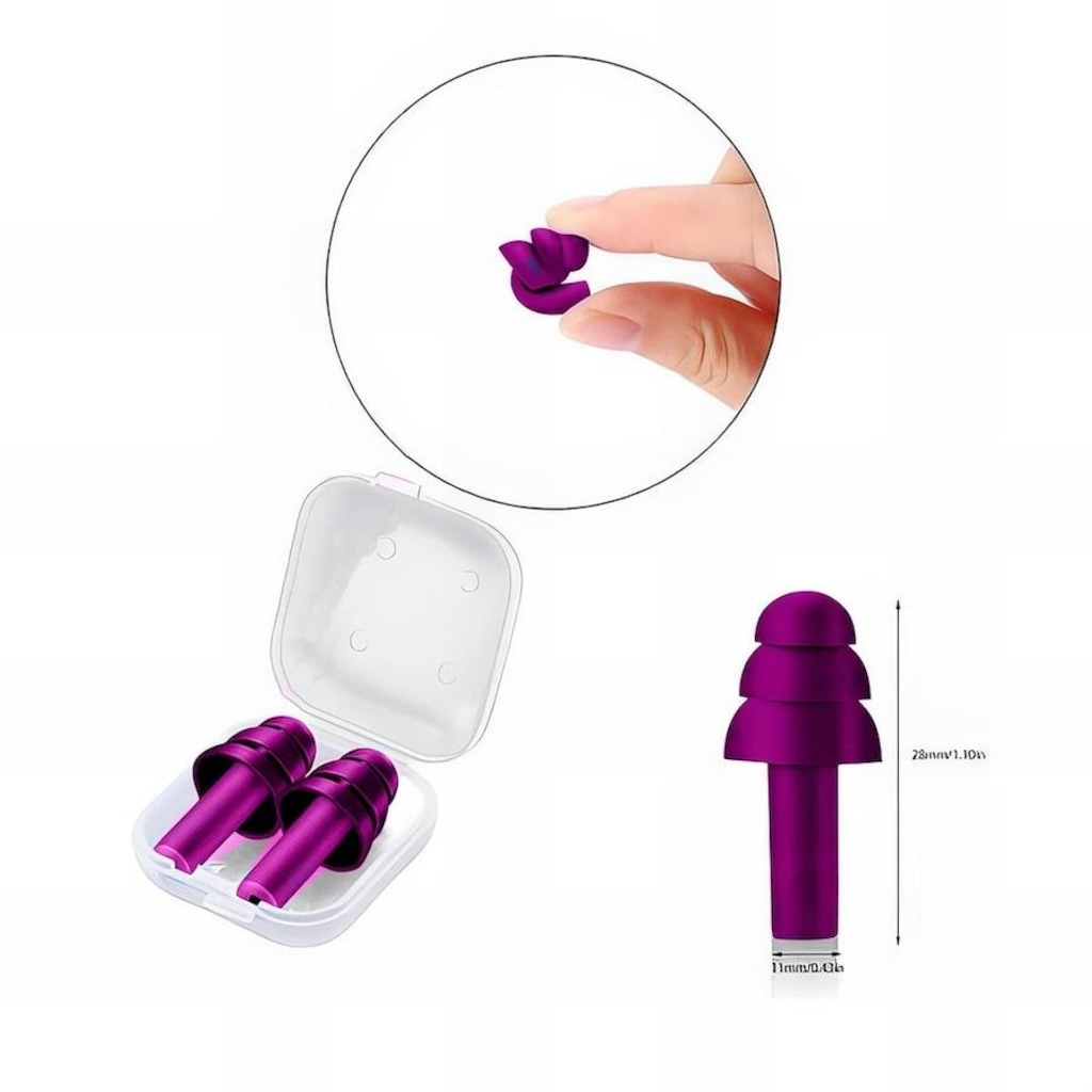 Imagem 3 do produto Kit Máscara de Natação Gold Sports Silicone Confort Hd - Touca Pu e Protetor Nasal e Ouvido - Adulto
