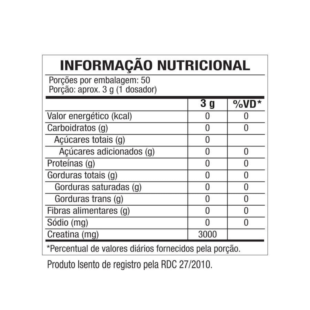 Imagem 2 do produto Creatina Monohidratada Black Skull - 150G